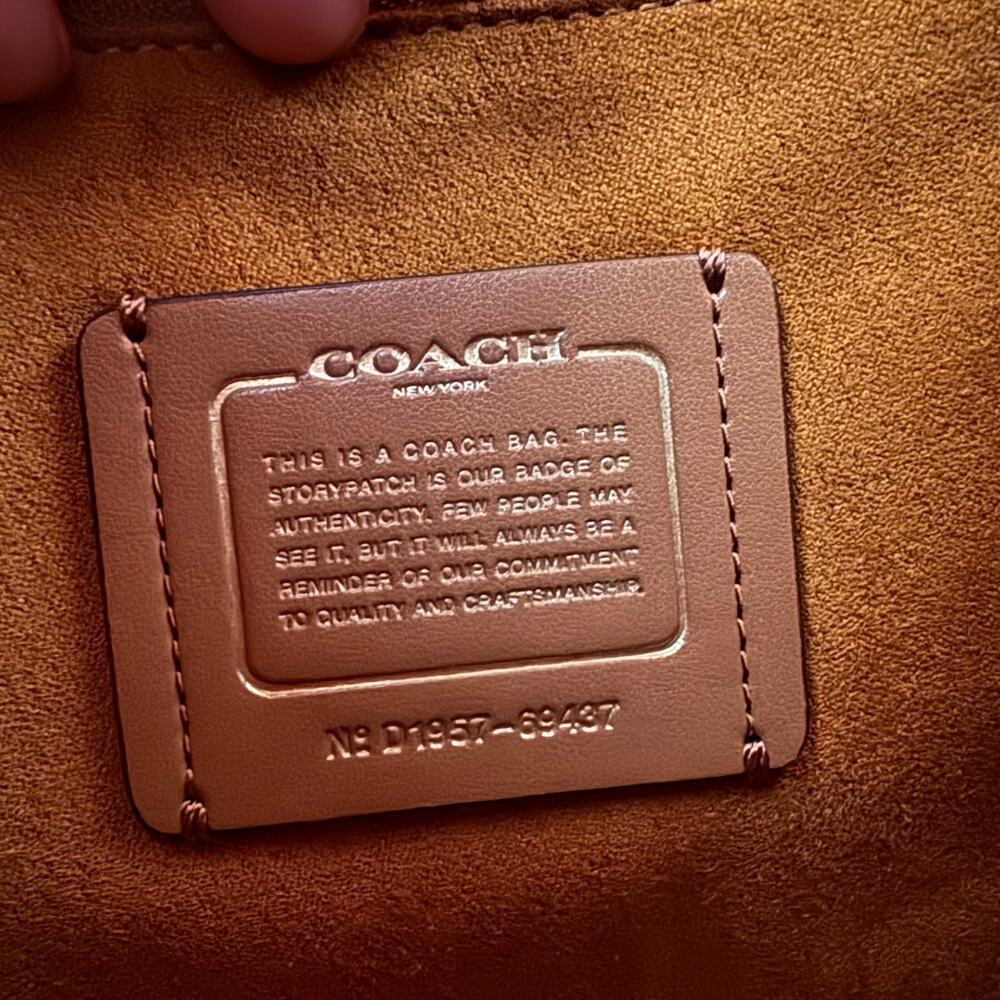 Coach Parker Top Handle 32 Bag Tan Cream Croc Embossed Ginny & Georgia Rare - Picture 5 of 16